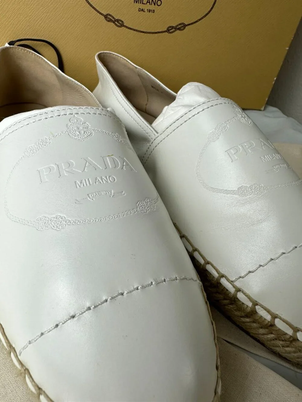 Prada Leather Espadrilles (NIB) Size 42